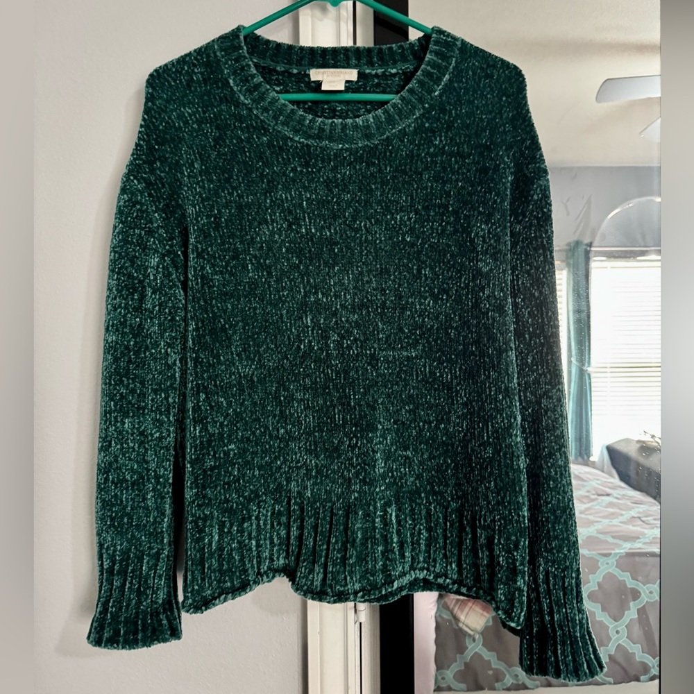 ❤️CHRISTIAN SIRIANO❤️ Emerald Green Chenille Sweater Size M